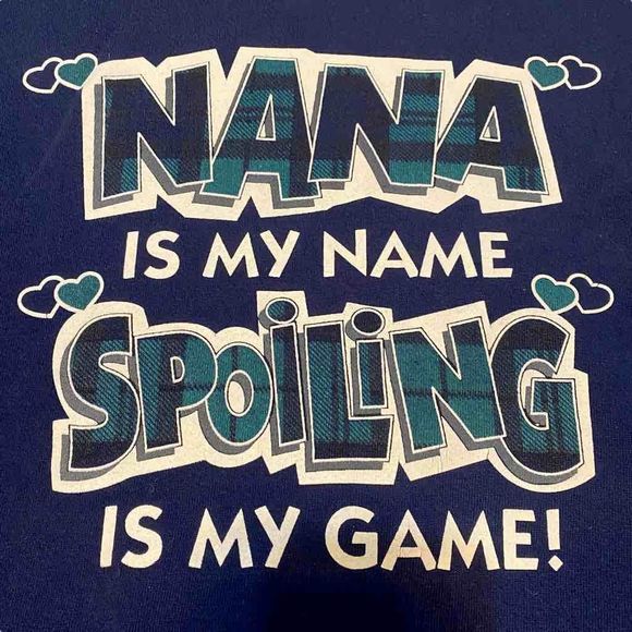 Navy Vintage 90s Grandma Crew Neck Sweatshirt - Picture 3 of 4